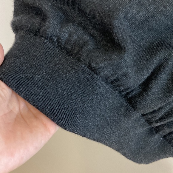 Glenmuir Golf Sweater Mens Medium Gray Merino Wool Long Sleeve Lined Quarter Zip - Picture 9 of 13